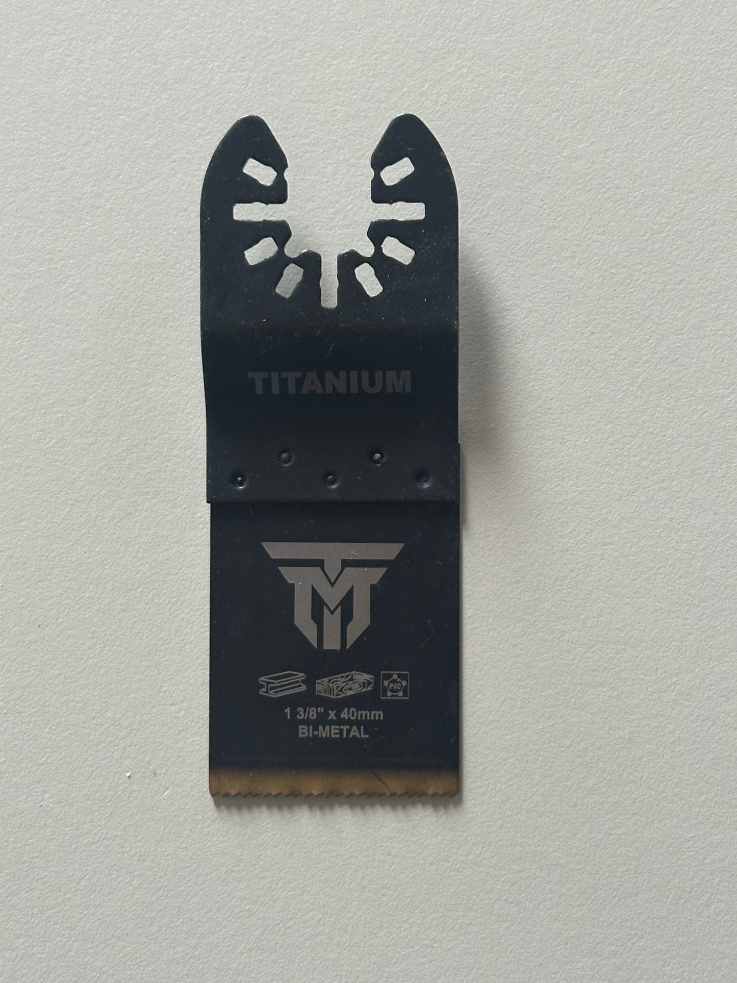 Trademark Universal Fit 1-3/8" Titanium Tip HCS Oscillating Blade