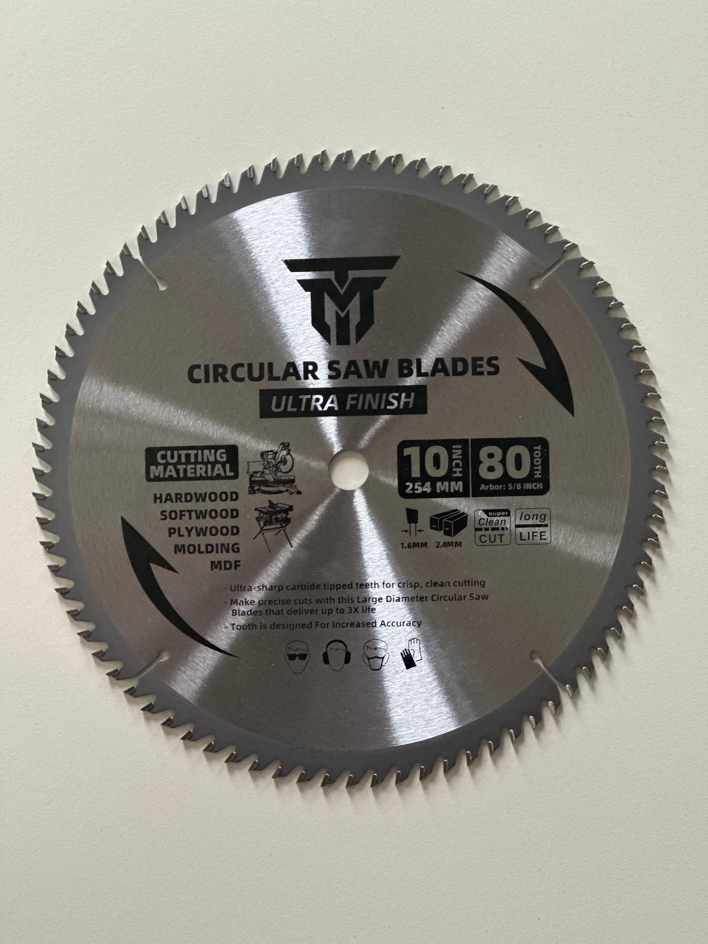 Trademark Industrial 10" 80 Tooth Table Saw Blade